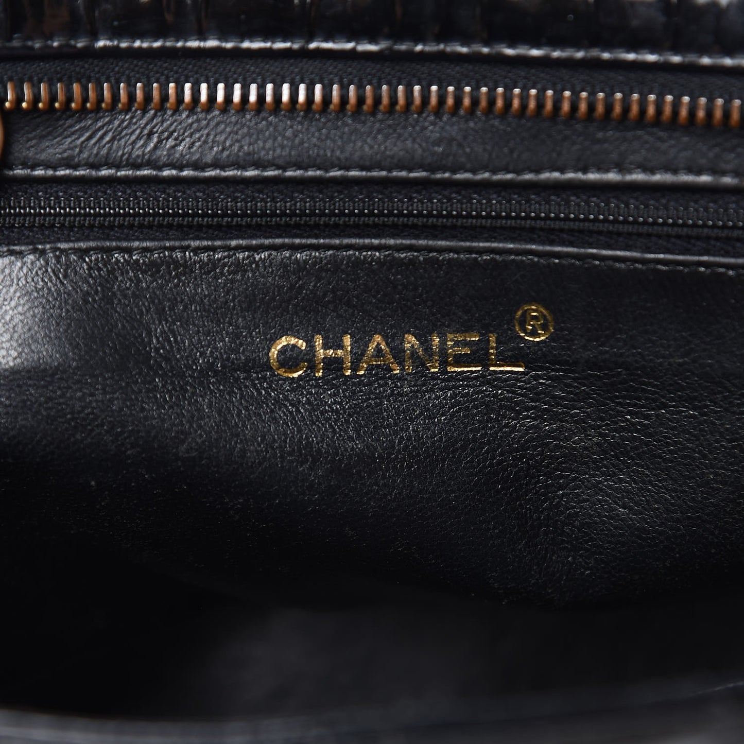 Patent Quilted CC Shoulder Bag Black