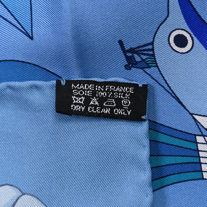 Hermes Silk Les Folies Du Ciel Scarf 90 5 of 5