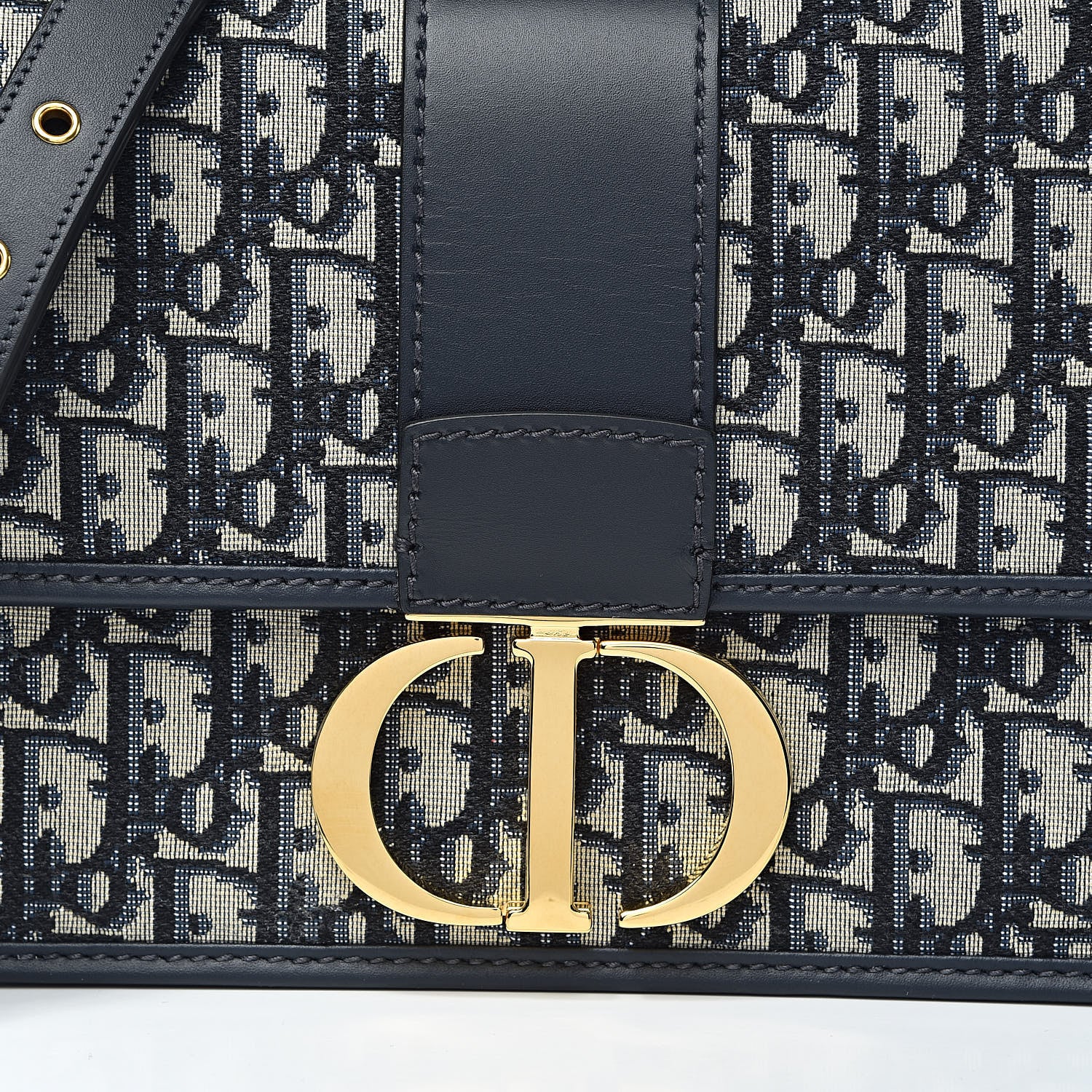 Christian Dior Oblique 30 Montaigne Flap Bag Blue 9 of 9