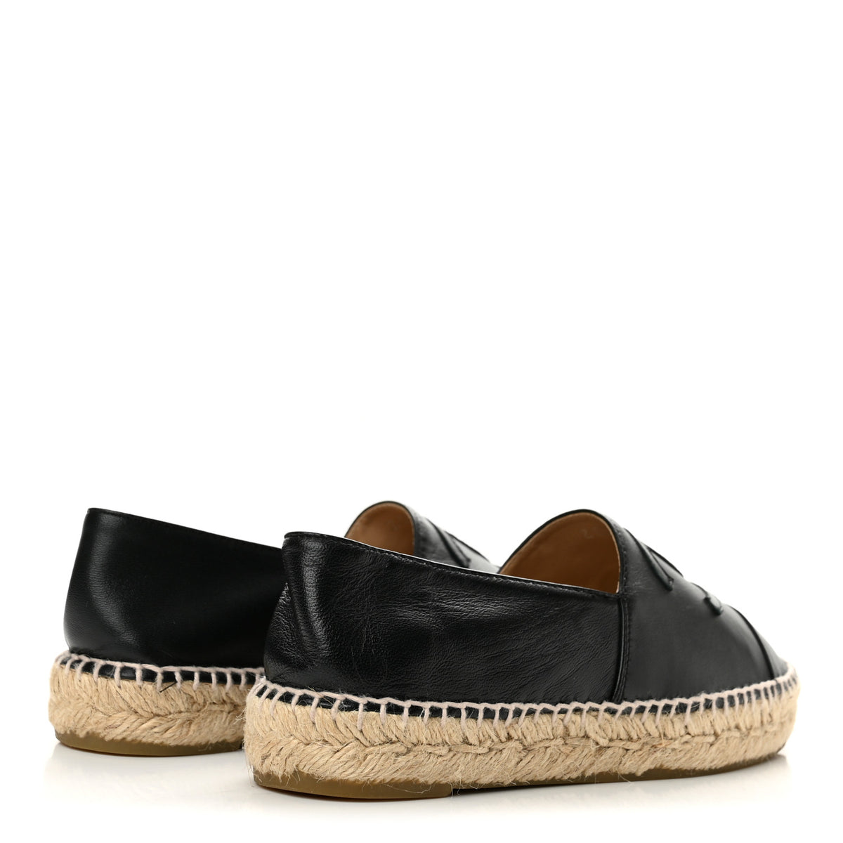 Chanel Lambskin CC Espadrilles 36 Black 5 of 11