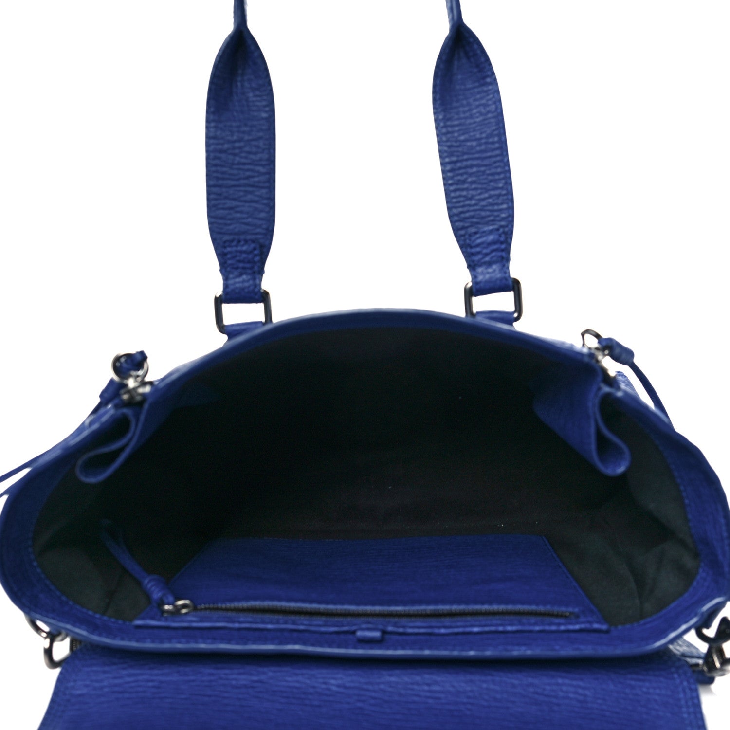 3.1 Phillip Lim Textured Calfskin Medium Pashli Satchel Cobalt 5 of 9