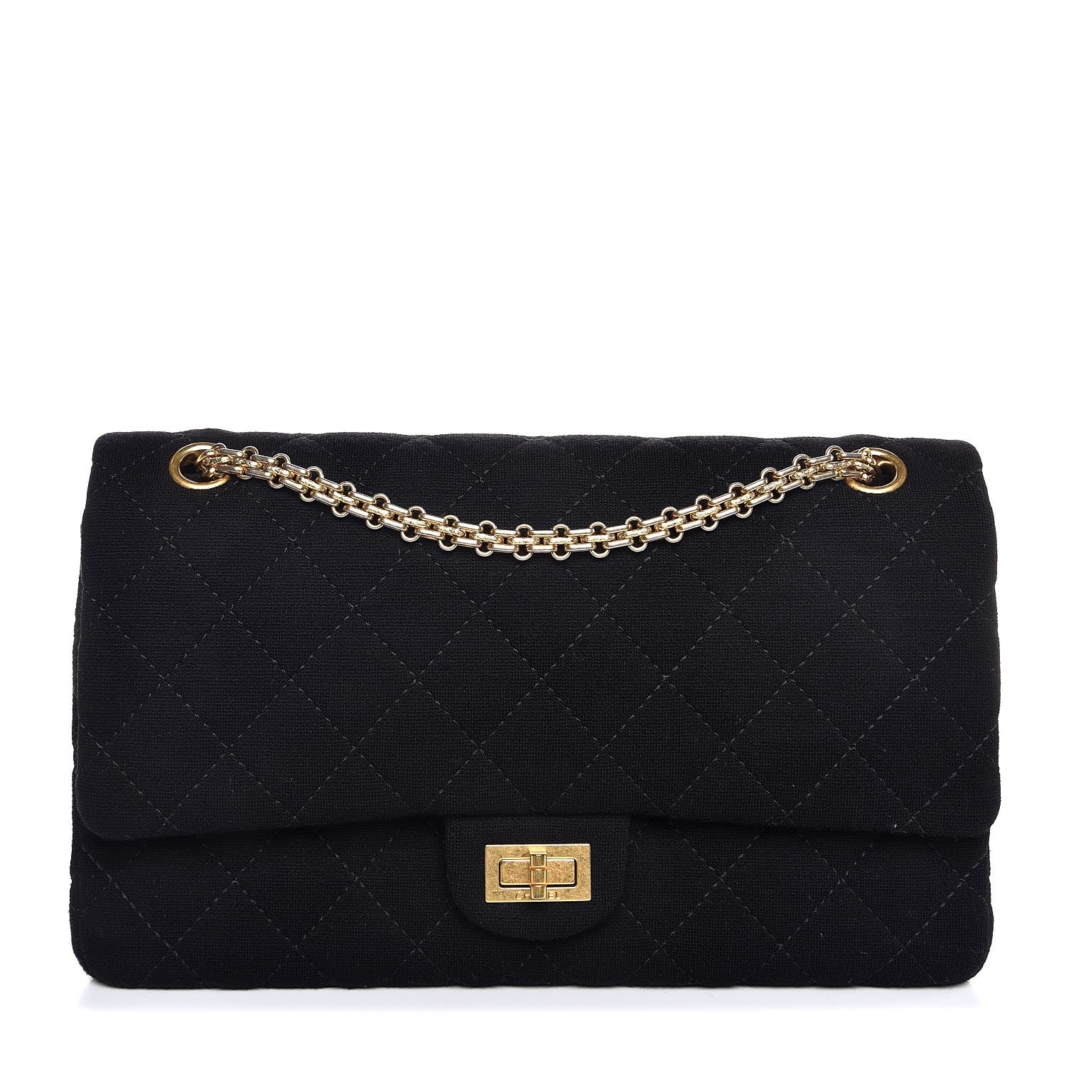 Chanel Jersey Quilted 2.55 Reissue 226 Flap Black 1 of 9