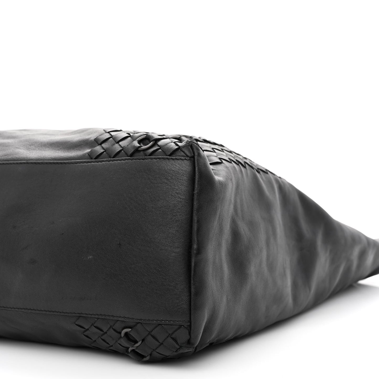 Lambskin Intrecciato Tote Black