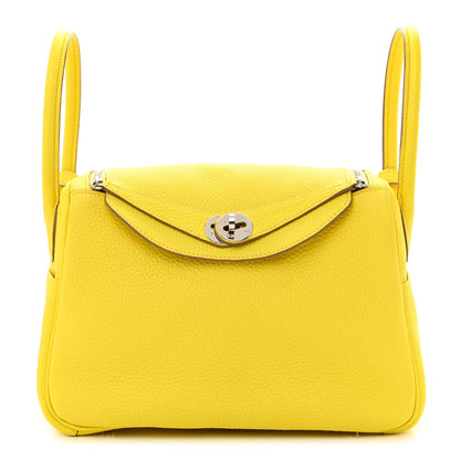 Hermes Taurillon Clemence Lindy 26 Lime 1 of 11
