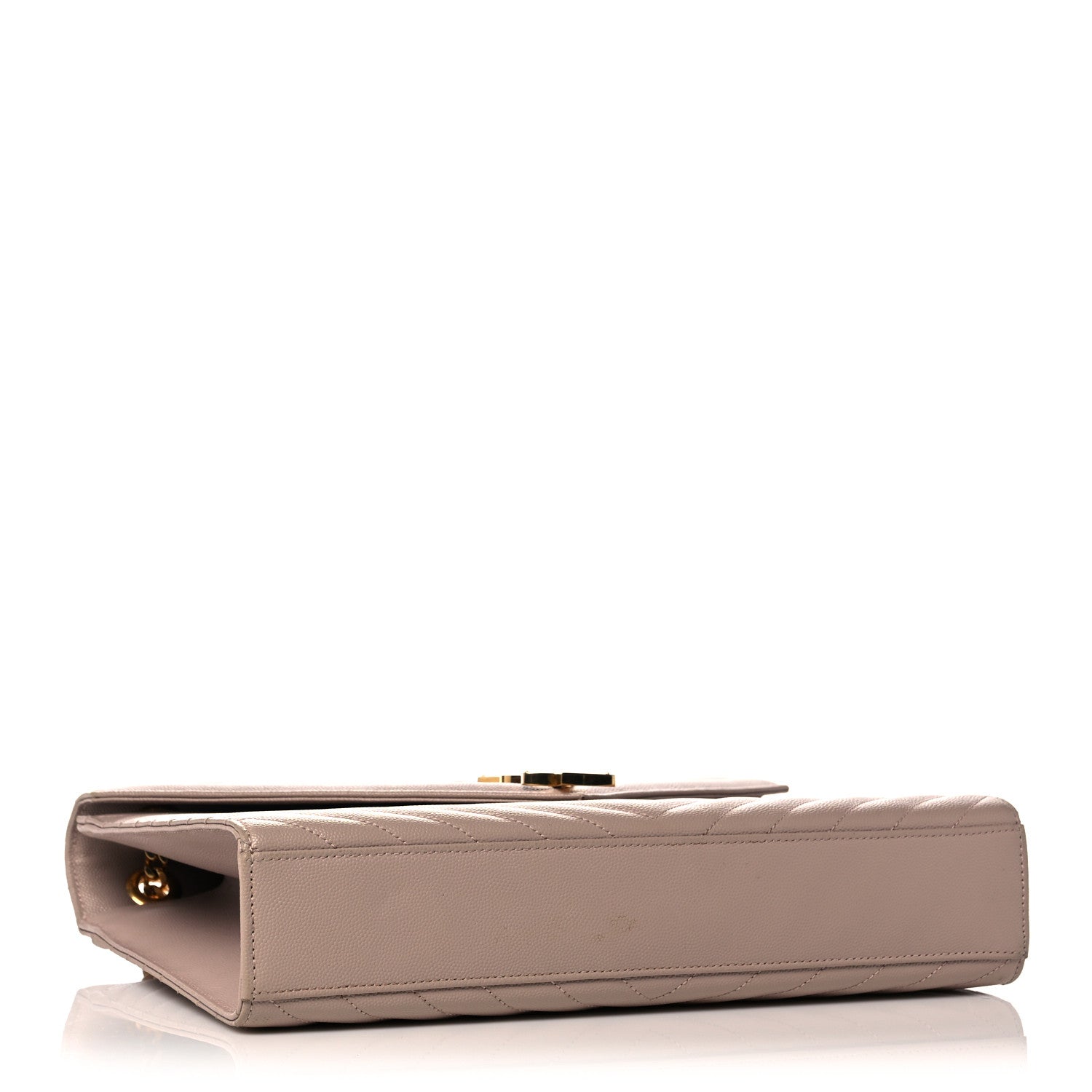 Saint Laurent Grain De Poudre Matelasse Chevron Large Monogram Satchel Nude Powder 3 of 9
