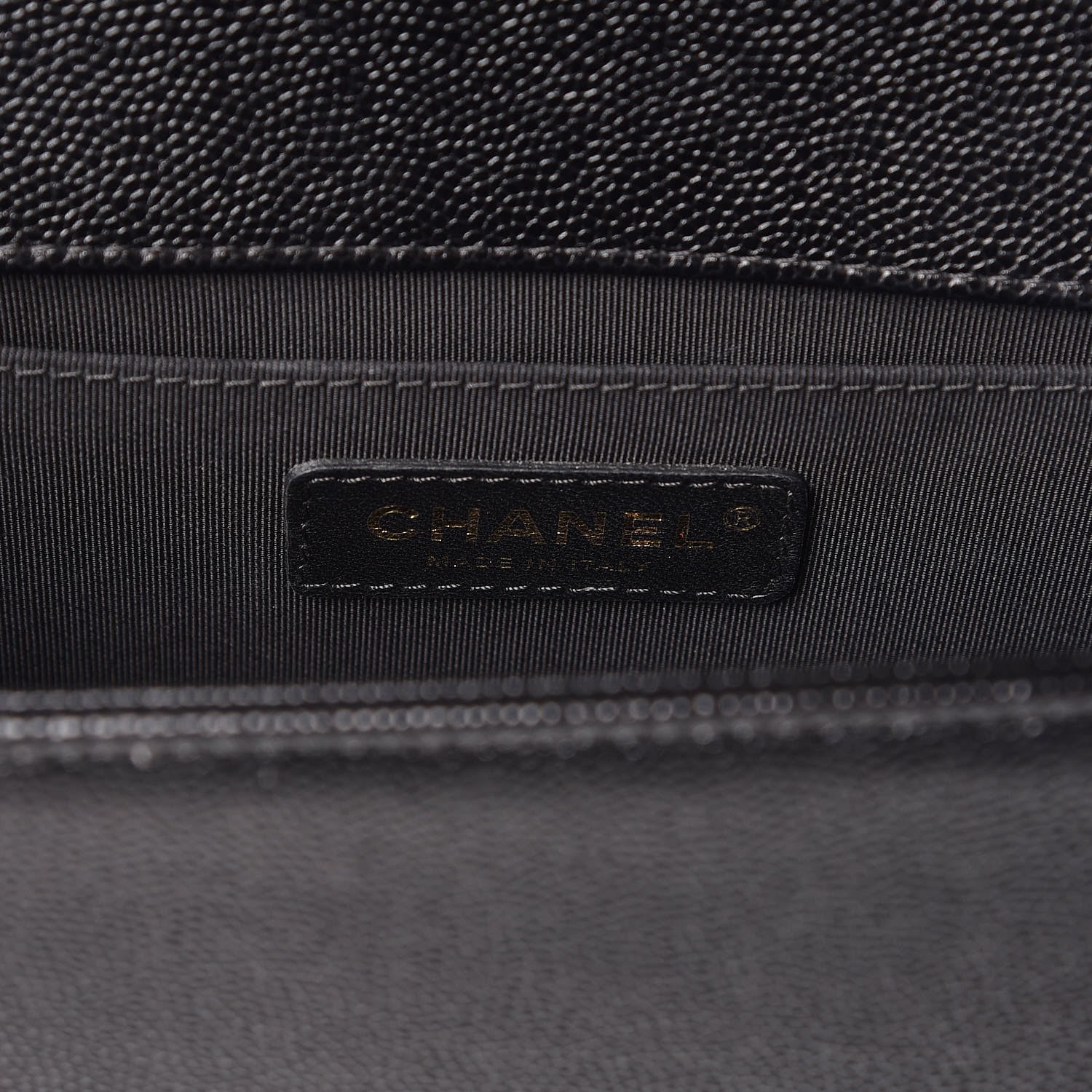Chanel Caviar Chevron Quilted Medium Boy Flap Black 6 of 11