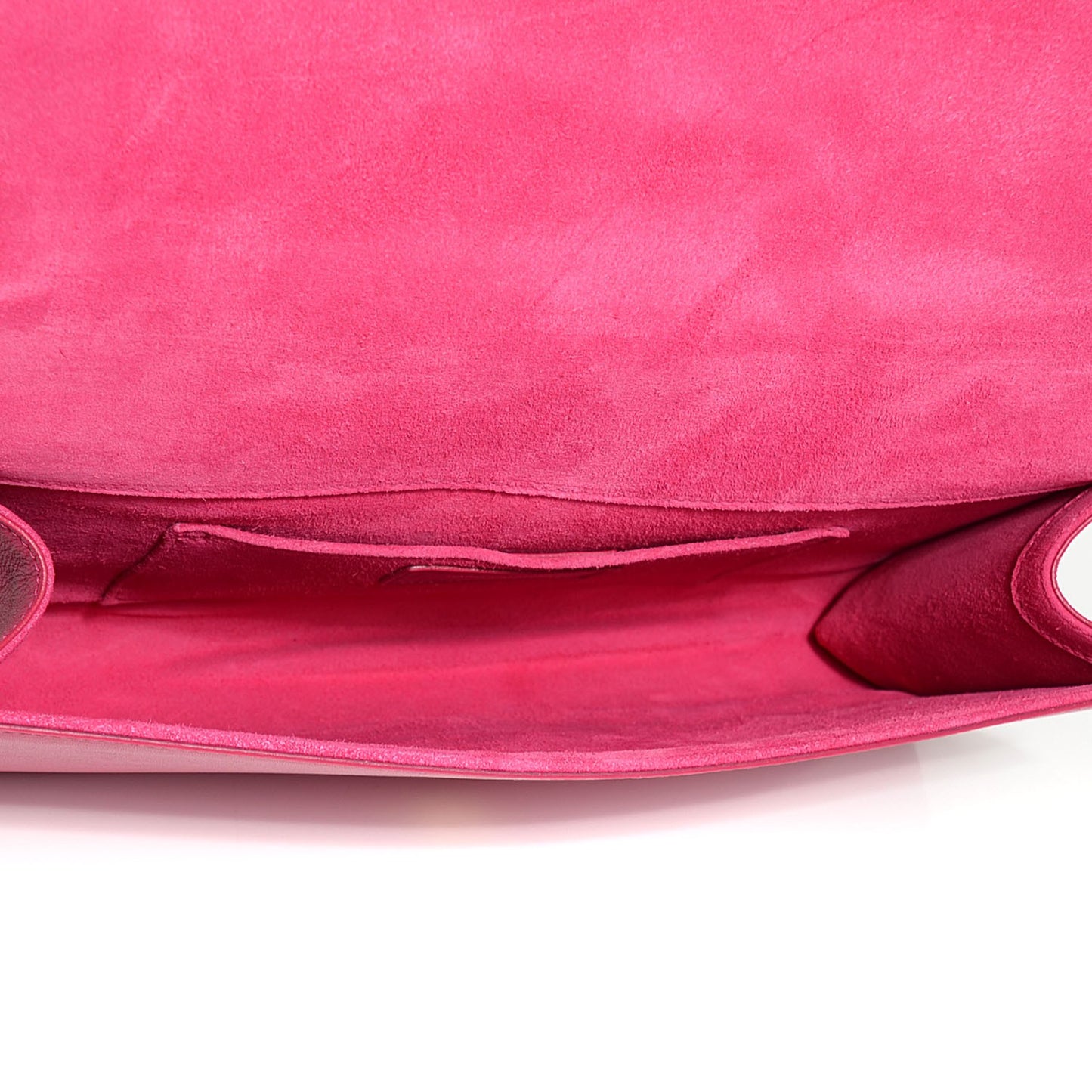 Calfskin Classic Y Ligne Clutch Fuchsia