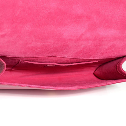 Saint Laurent Calfskin Classic Y Ligne Clutch Fuchsia 5 of 8