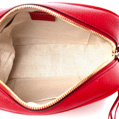 Gucci Pebbled Calfskin Small Soho Disco Bag Vibrant Red 5 of 11