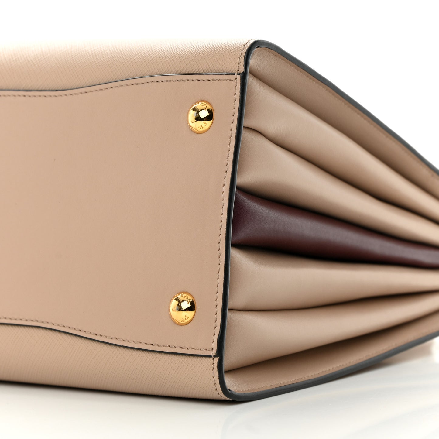 Saffiano City Calfskin Medium Bibliothèque Top Handle Cammeo
