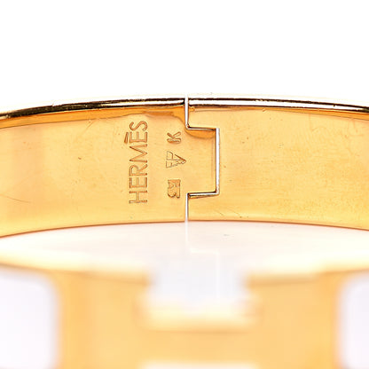 Hermes Enamel Narrow Clic Clac H Bracelet PM White 4 of 4