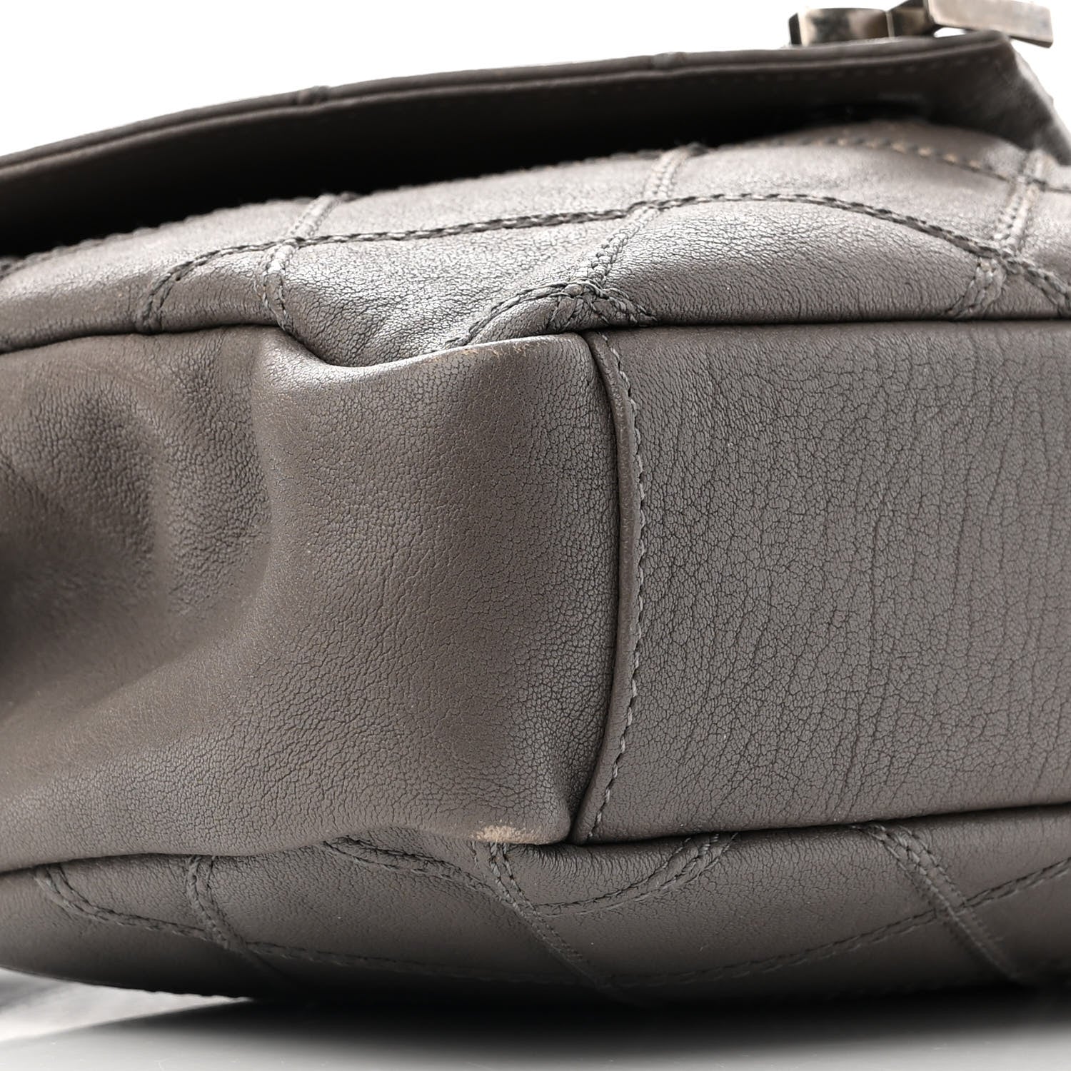 Saint Laurent Calfskin Matelasse Diamond Quilted Monogram Medium College Bag Fog 9 of 11