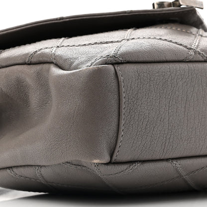 Saint Laurent Calfskin Matelasse Diamond Quilted Monogram Medium College Bag Fog 9 of 11