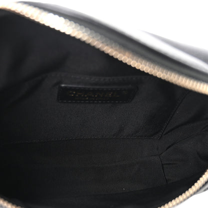 Chanel Lambskin Quilted Waist Bag Fanny Pack Black 5 of 10
