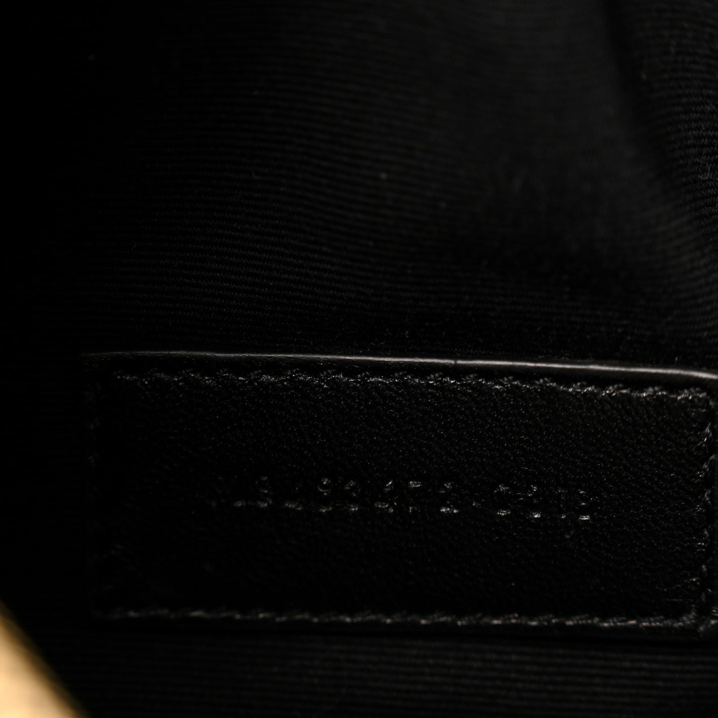 Calfskin Matelasse Chevron Monogram Pouch Black