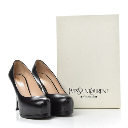 Saint Laurent Vernigolf Tribtoo 80 Platform Pumps 37.5 Black 10 of 10