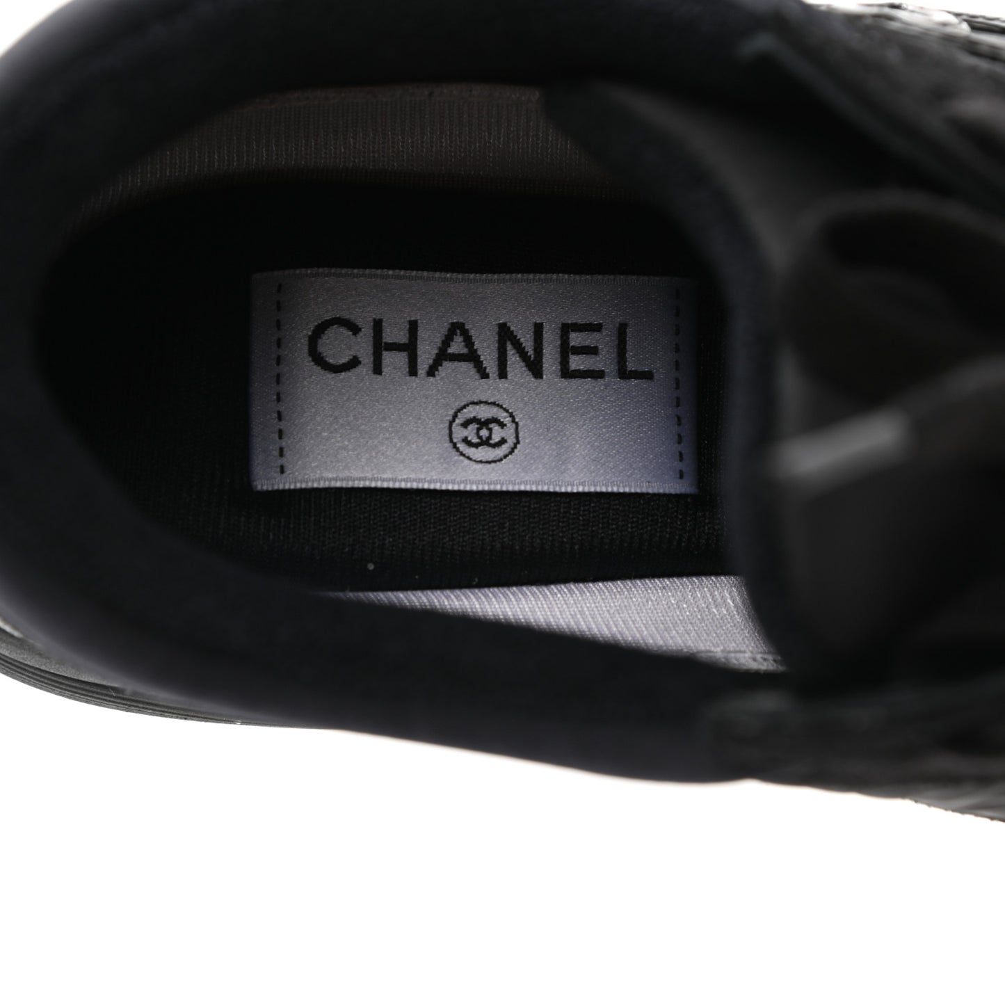 Nylon Calfskin Suede Calfskin CC Sneakers 36.5 Black