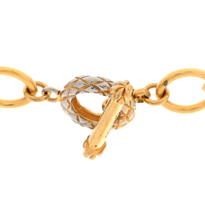 Chanel CC Heart Chain Pendant Necklace Gold 4 of 5