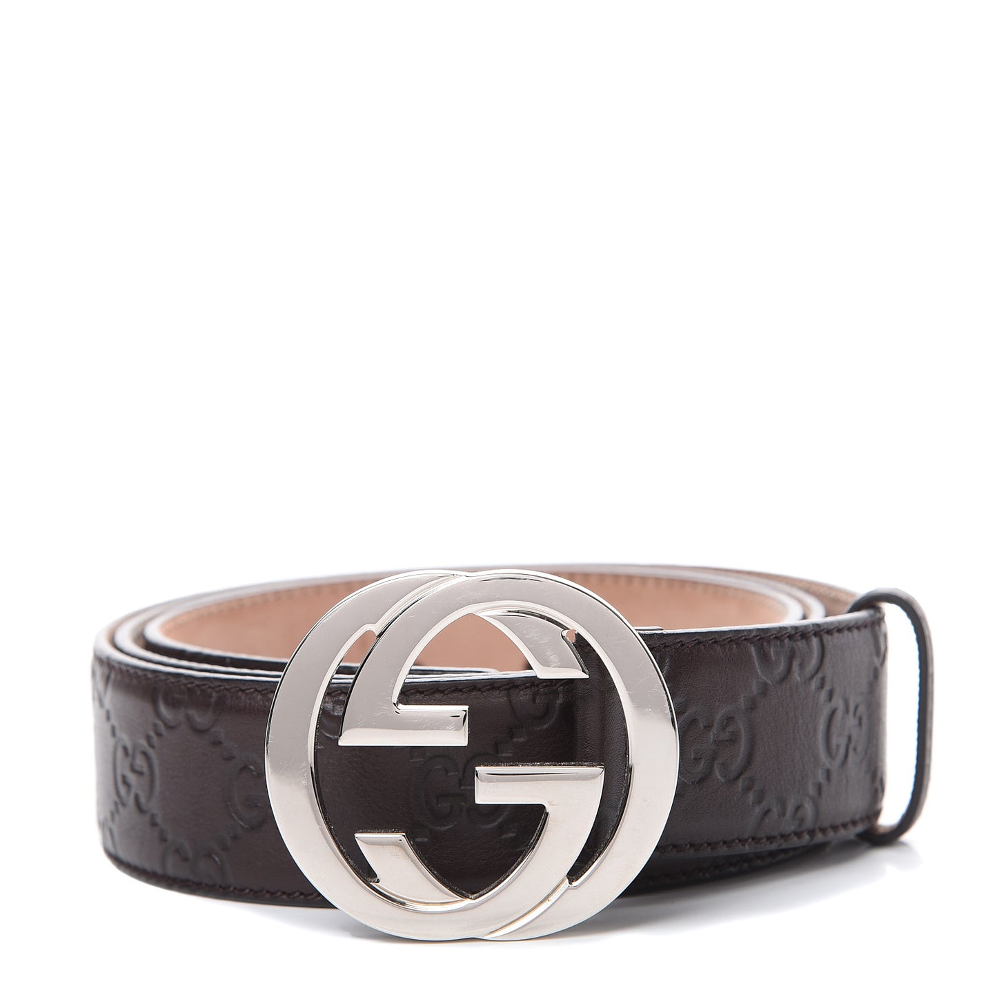 Guccissima Interlocking G Belt 110 44 Brown