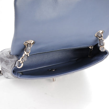 Chanel Patent Calfskin Quilted Mini Rectangular Flap Grey 5 of 8