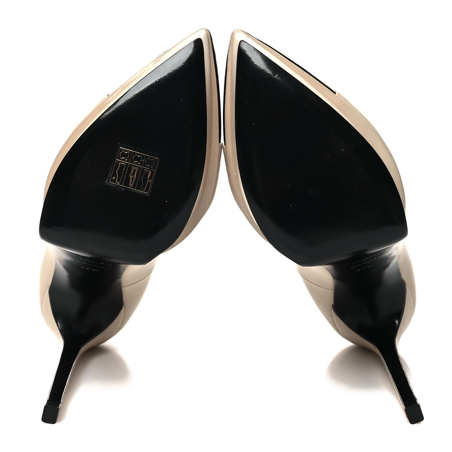 Calfskin Cap Toe Janis 105 Platform Pumps 37.5 Powder