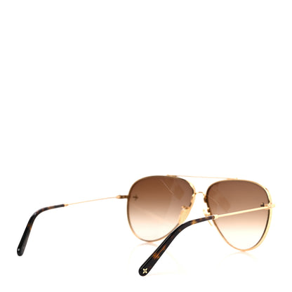 Louis Vuitton Metal The LV Pilot Sunglasses Z1620U Gradient Brown Monogram 4 of 9