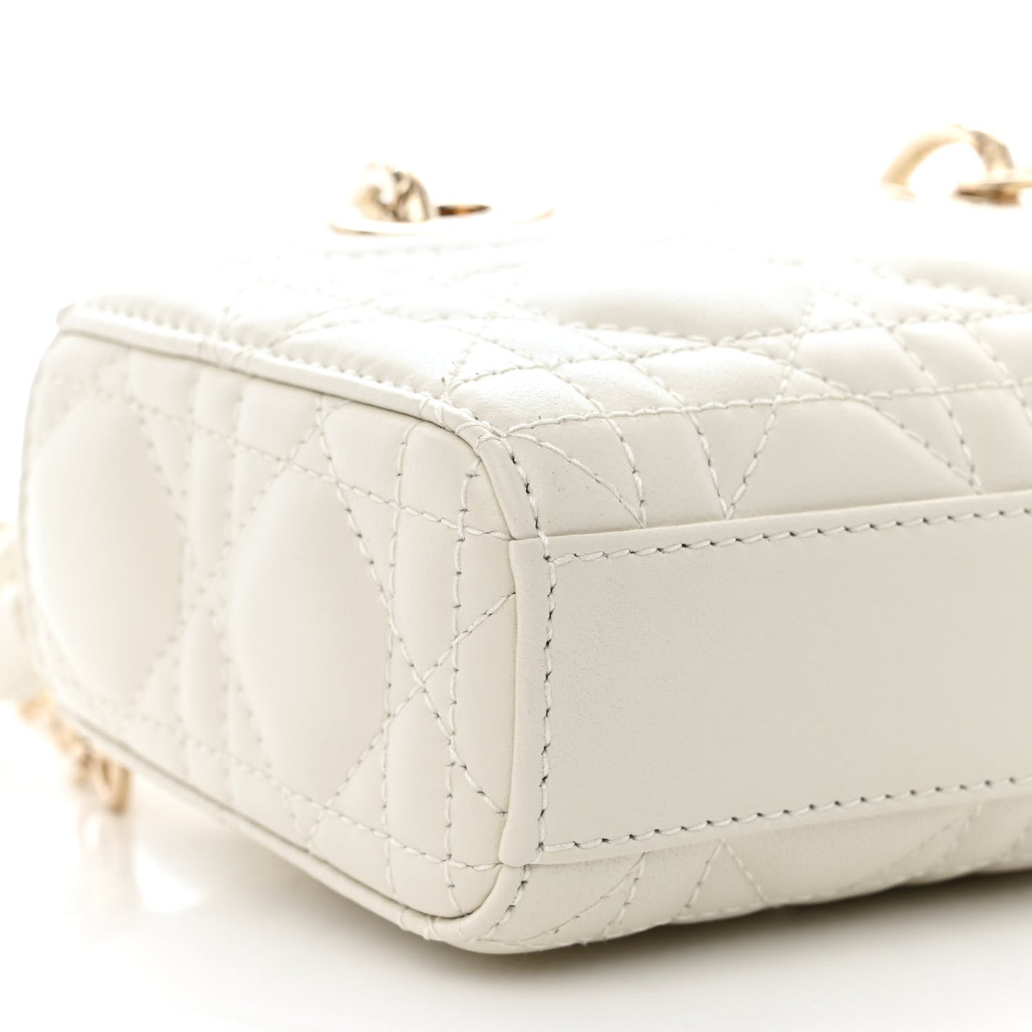Lambskin Cannage Micro Lady D-Joy Latte