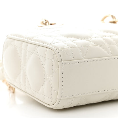 Christian Dior Lambskin Cannage Micro Lady D-Joy Latte 9 of 10