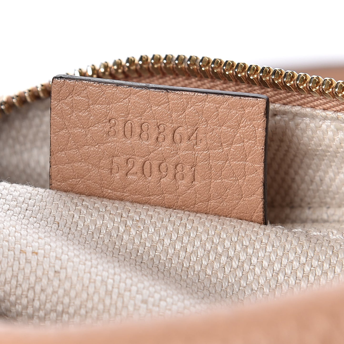 Pebbled Calfskin Small Soho Disco Bag Rose Beige