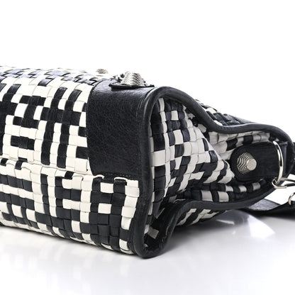 Balenciaga Agneau Lattice Woven Giant 21 City Black White 9 of 11