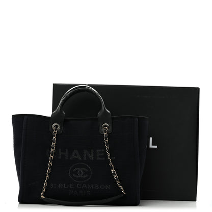 Chanel Mixed Fibers Small Deauville Tote Black 14 of 14