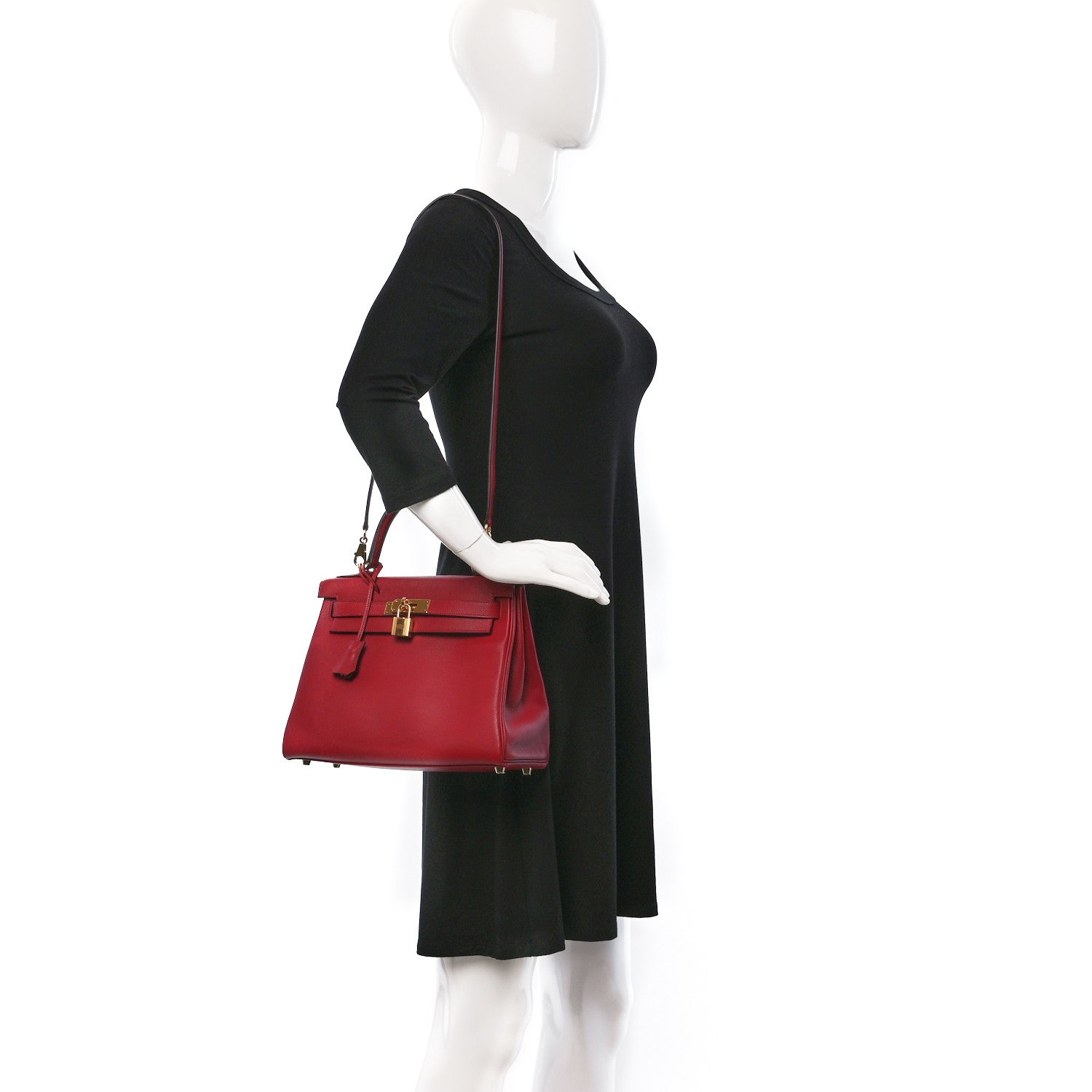 Hermes Evercolor Kelly Retourne 28 Rouge Grenat 2 of 9