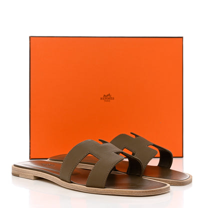 Hermes Epsom Oran Sandals 39 Etoupe 9 of 9