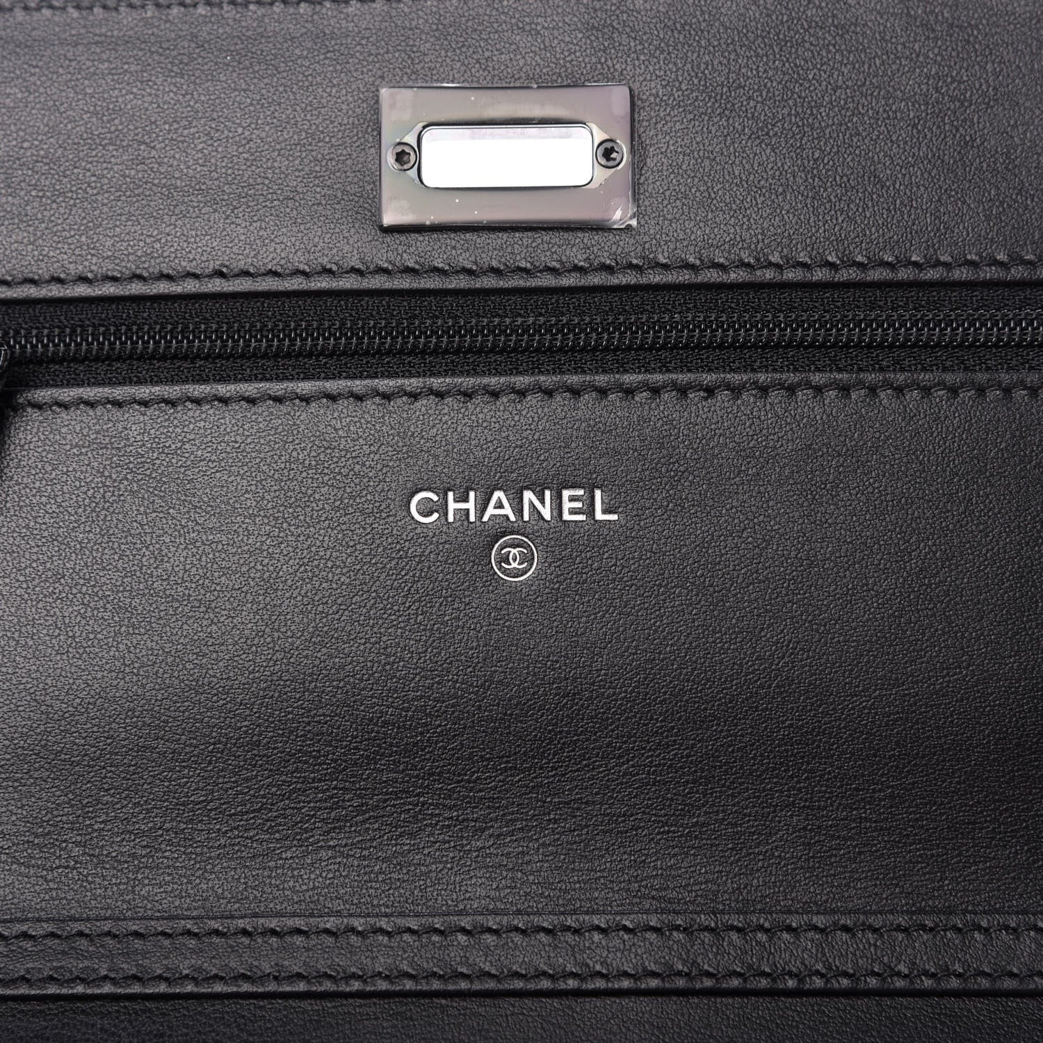 Chanel Aged Calfskin Quilted Reissue Wallet On Chain WOC So Black 8 of 10