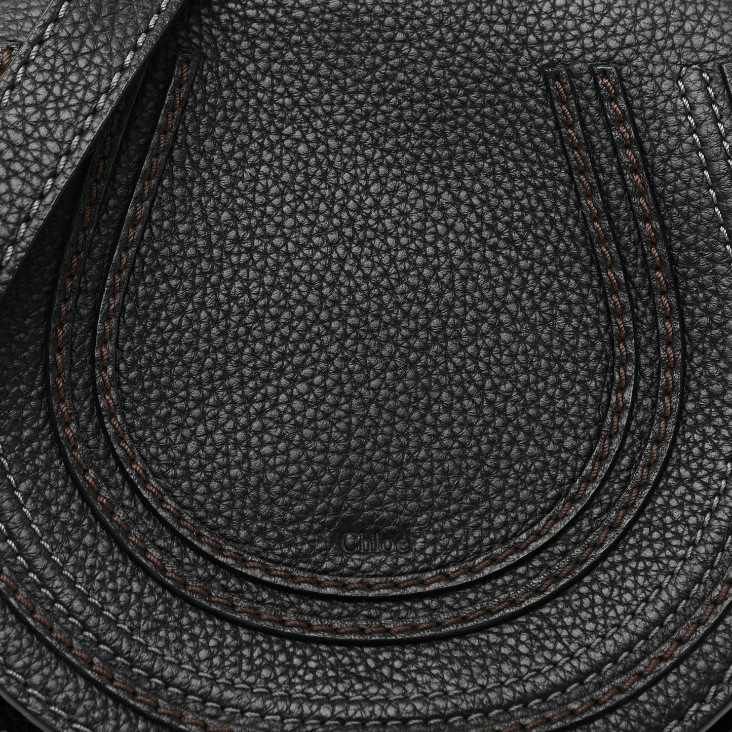 Calfskin Mini Marcie Round Crossbody Bag Black