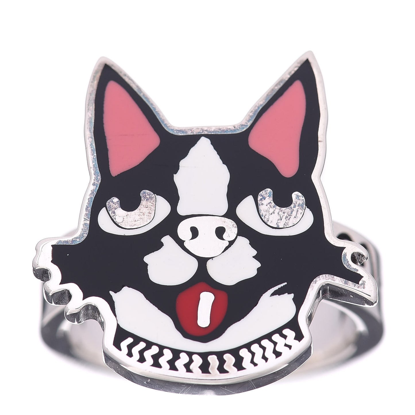 Sterling Silver Enamel Bosco Ring 54 6.75