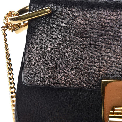 Chloe Grained Lambskin Mini Drew Shoulder Bag Black 9 of 9