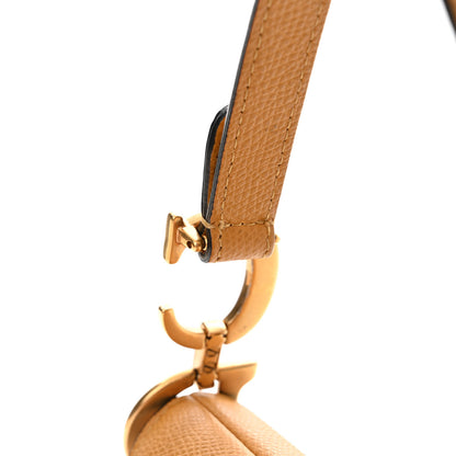 Christian Dior Grained Calfskin Mini Saddle Bag Dark Yellow 10 of 11