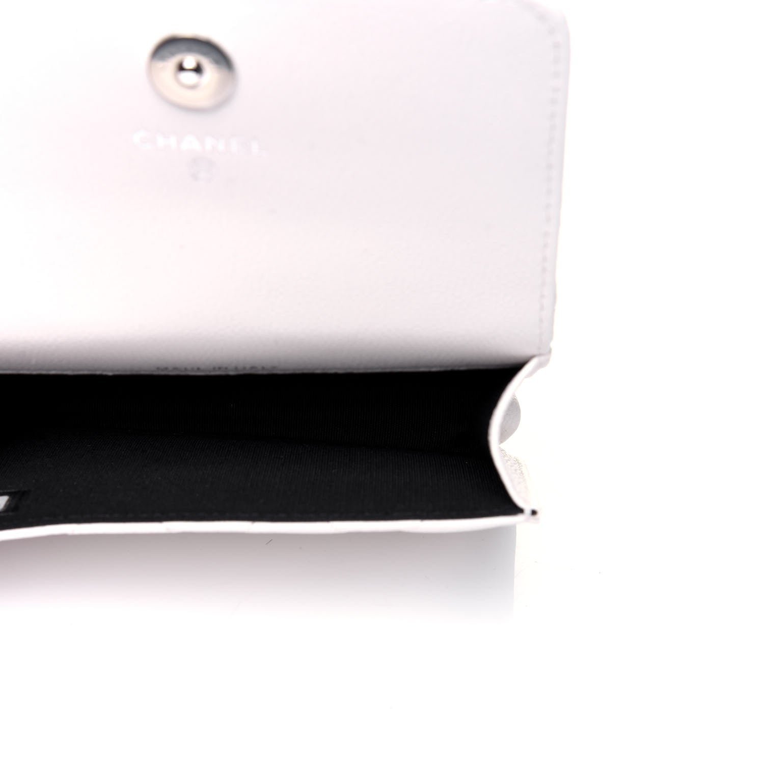 Chanel Caviar Quilted My Everything Belt Flap Card Holder White 5 of 14