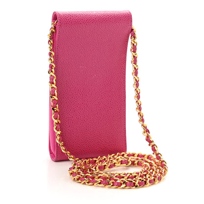 Chanel Caviar CC Phone Holder Crossbody Pink 2 of 11