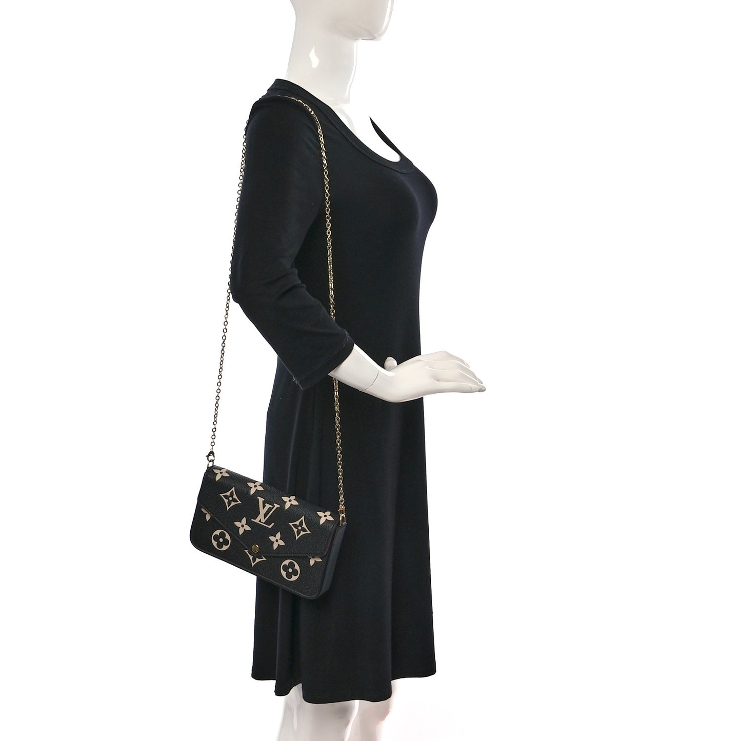 Empreinte Monogram Giant Felicie Pochette Black Beige