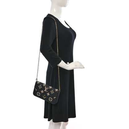 Louis Vuitton Empreinte Monogram Giant Felicie Pochette Black Beige 2 of 9