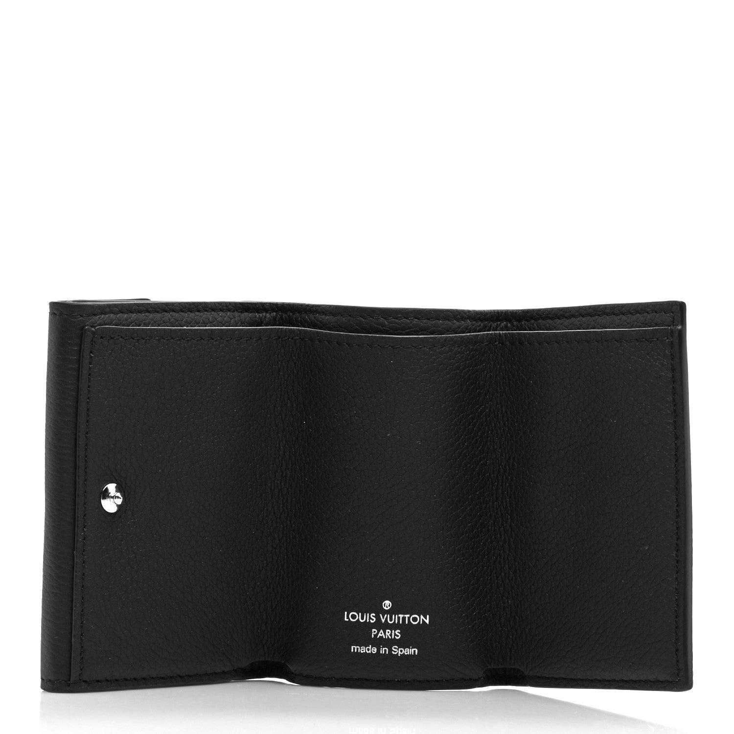 Louis Vuitton Calfskin Lockmini Wallet Black 5 of 7