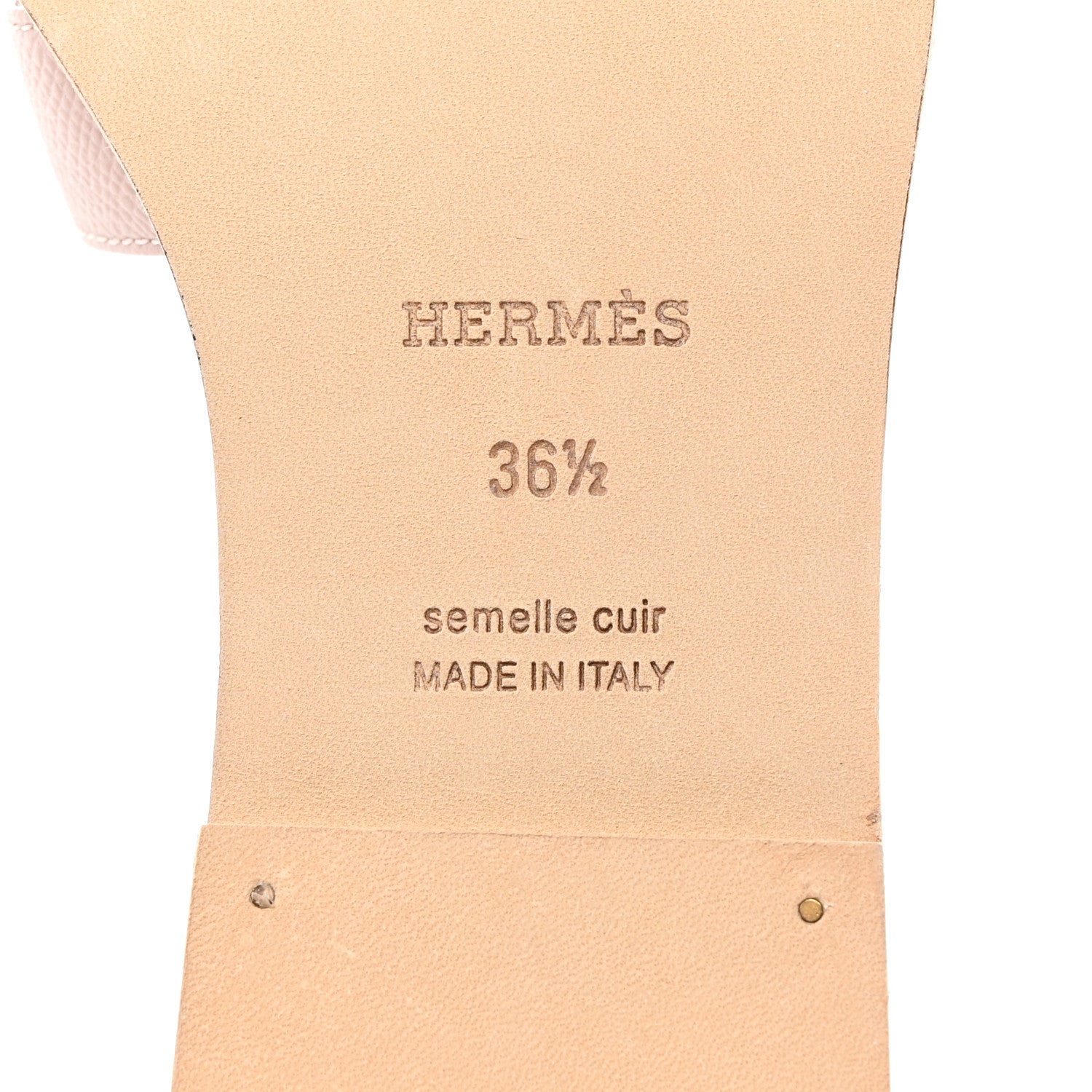 Hermes Epsom Oran Sandals 36.5 Rose Porcelaine 8 of 9