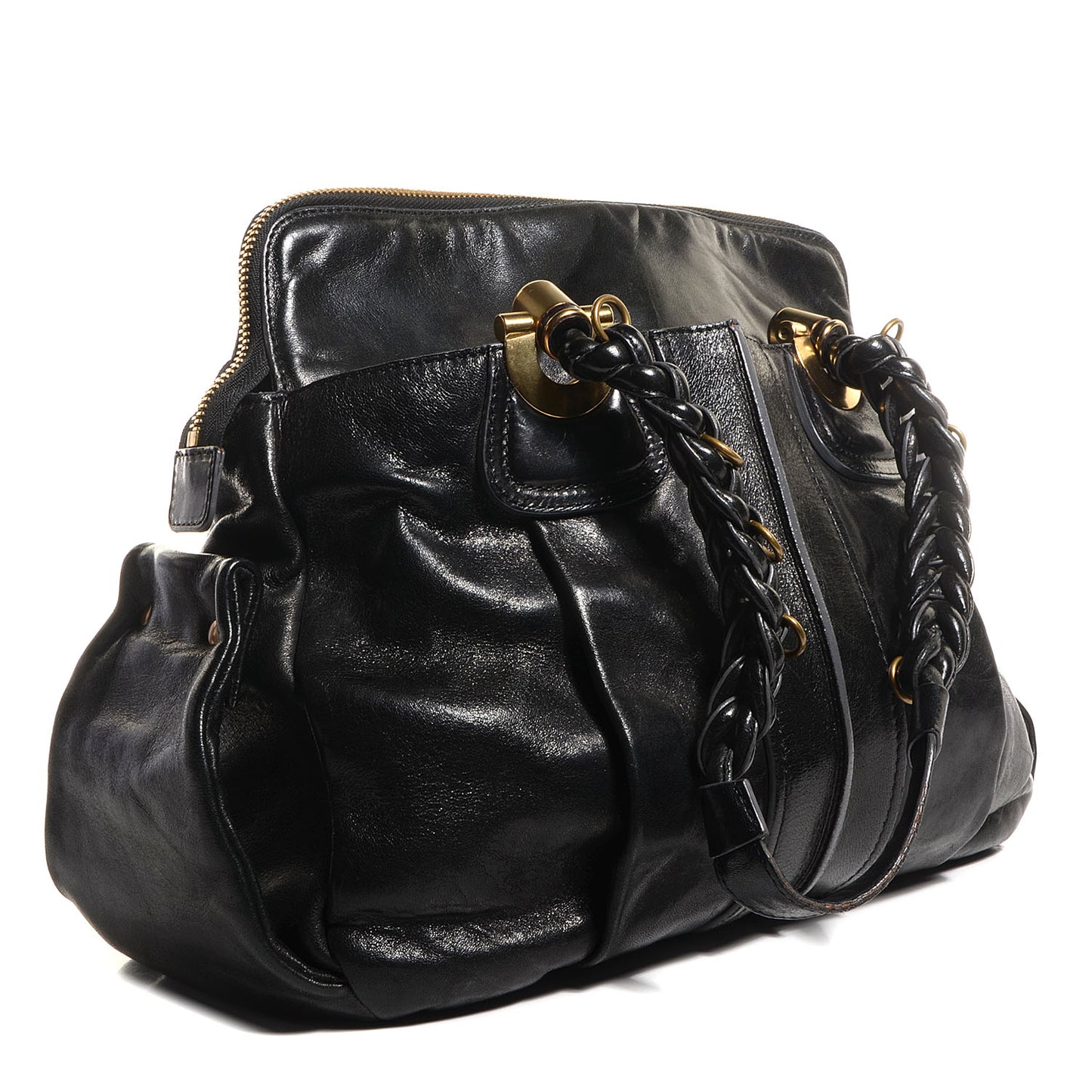 Leather Heloise Satchel Black