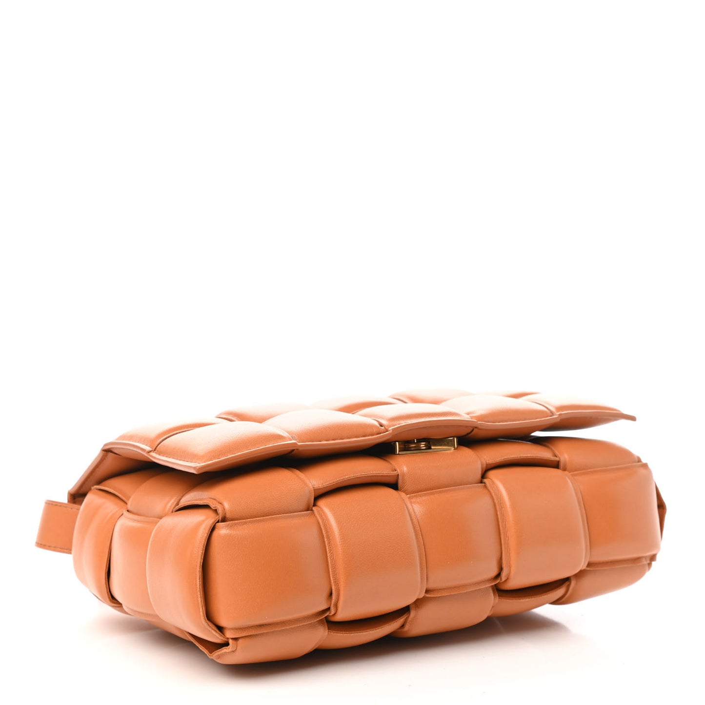 Nappa Maxi Intreccio Padded Cassette Crossbody Bag Clay