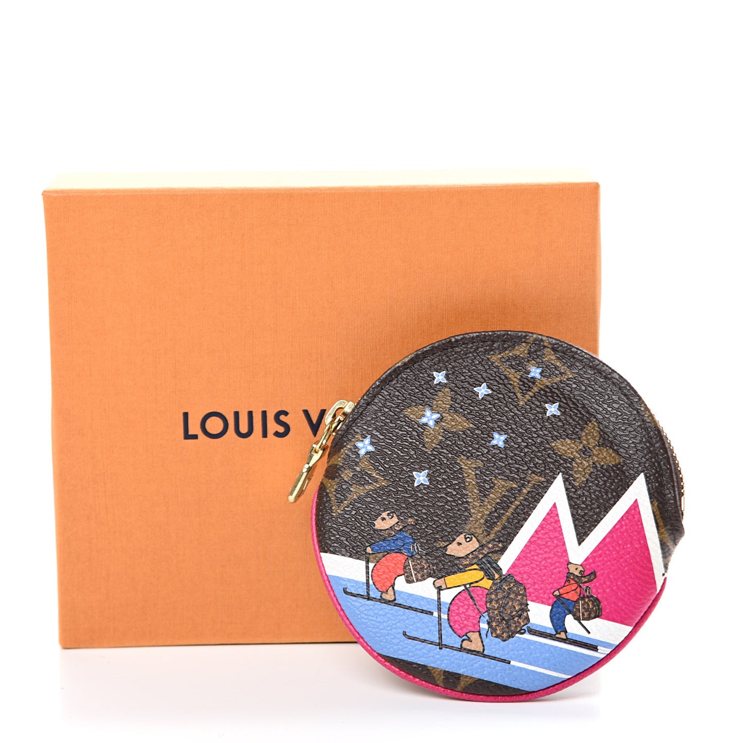 Monogram 2018 Christmas Animation Round Coin Purse