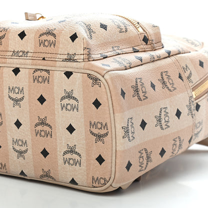 MCM Striped Visetos Small Stark Backpack Beige 6 of 9