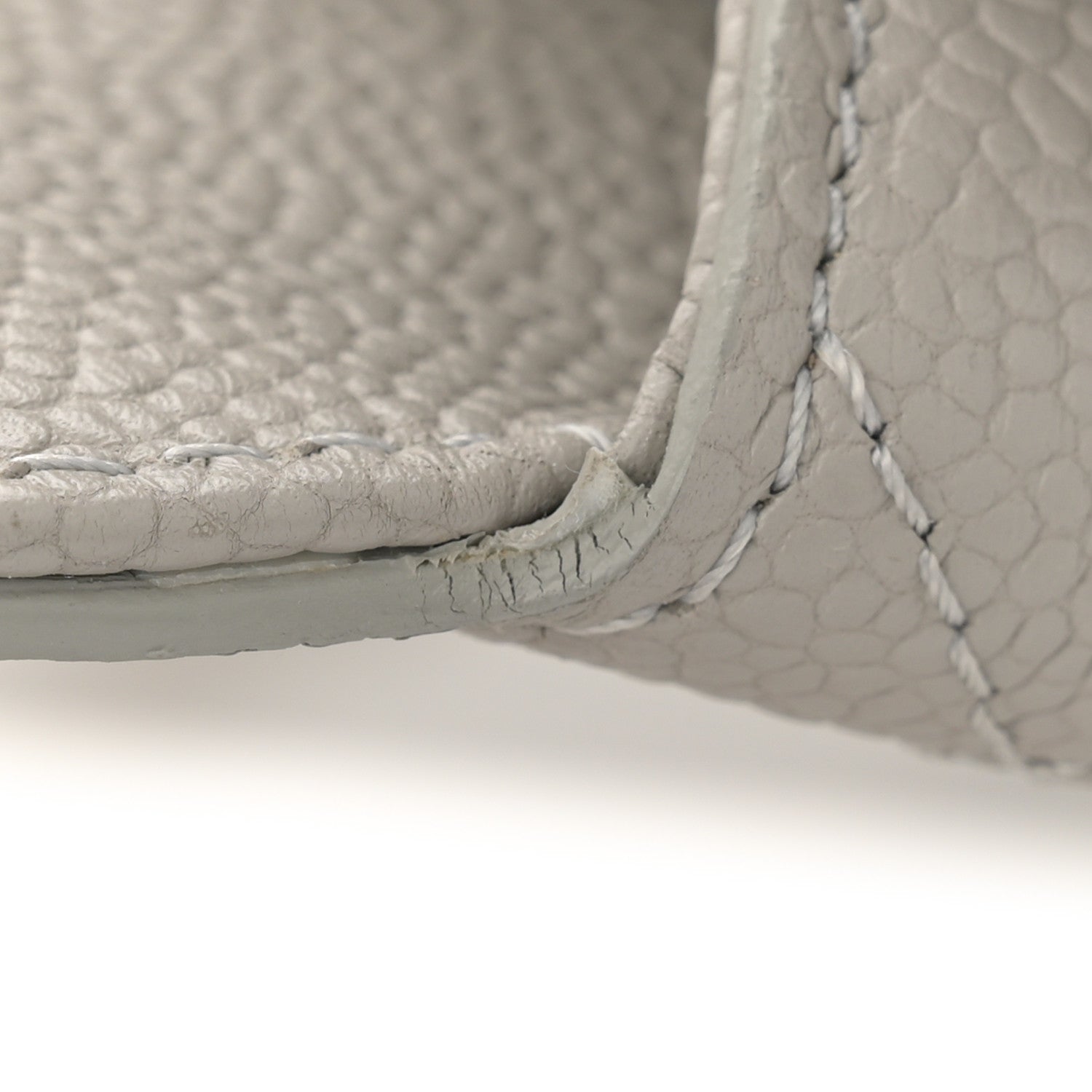 Chanel Grained Calfskin Small Stitched Flap Grey 11 of 15