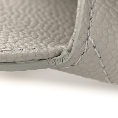 Chanel Grained Calfskin Small Stitched Flap Grey 11 of 15